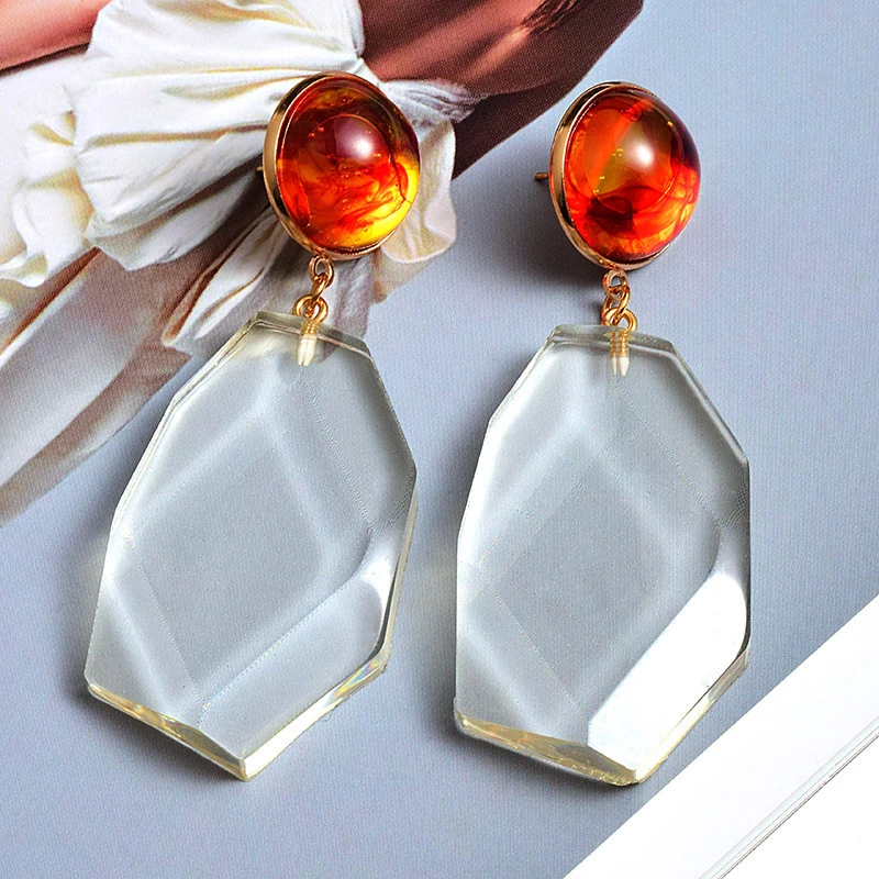 Fashionable Resin Exaggerated Earrings