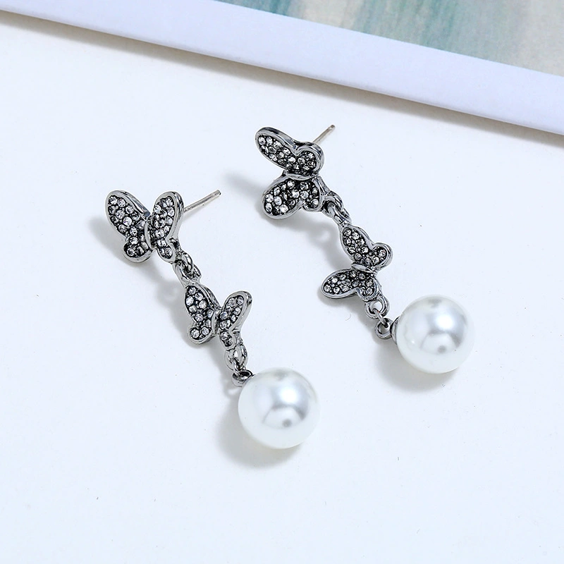 Women's Fashion Pearl Butterfly Personalized Earrings