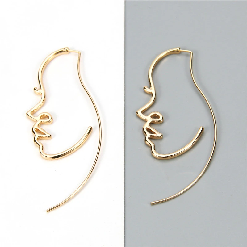 Creative Abstract Face Contour Earrings