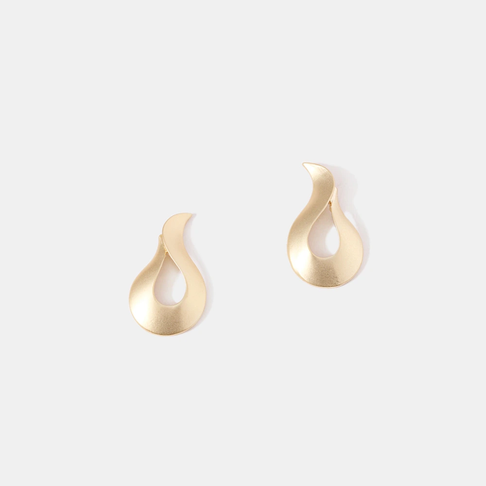 Earrings Flame Three-dimensional Design Earrings