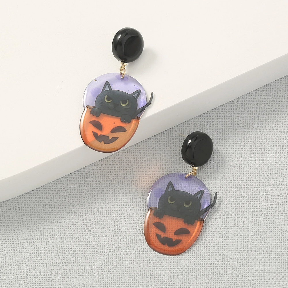 Simple Geometric Personality Halloween Earrings