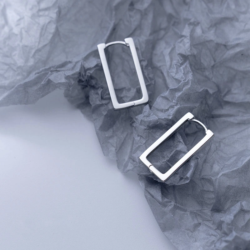 Fashion Hollow Rectangular Ear Buckles