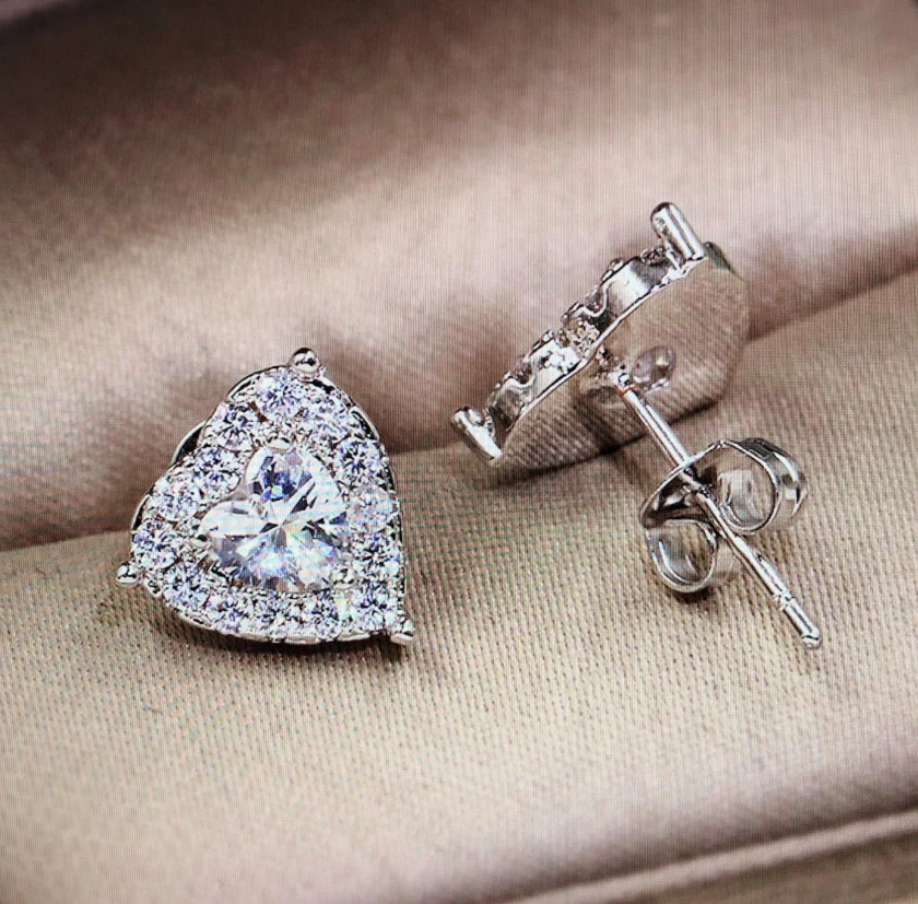Fashion Earrings Love Simple Super  Diamond Women
