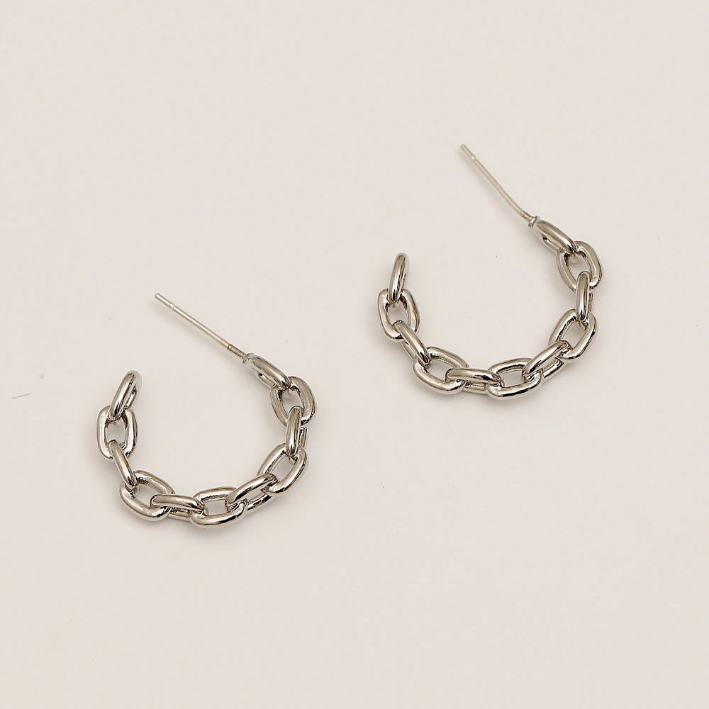 New Trendy Earrings Minimalist Metal Cold Wind Earrings