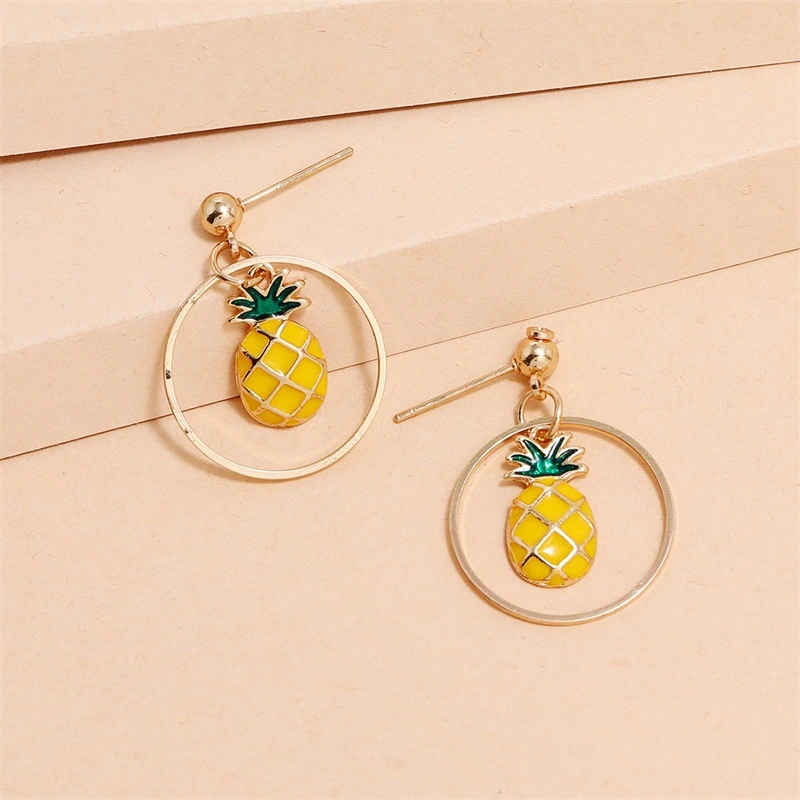 Fashionable Ins Temperament Pineapple Earrings 1 Pair