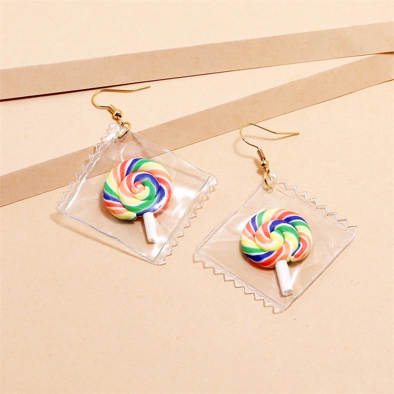 Japanese And Korean Lollipop Transparent Earrings