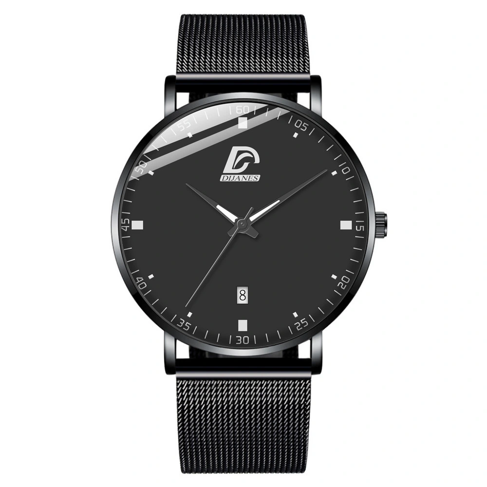 Creative Fashion Quartz Watch Mesh Belt Simple With Calendar