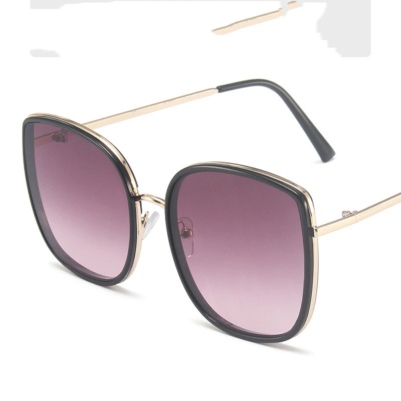 Fashion Black Circle Metal Sunglasses Net Red