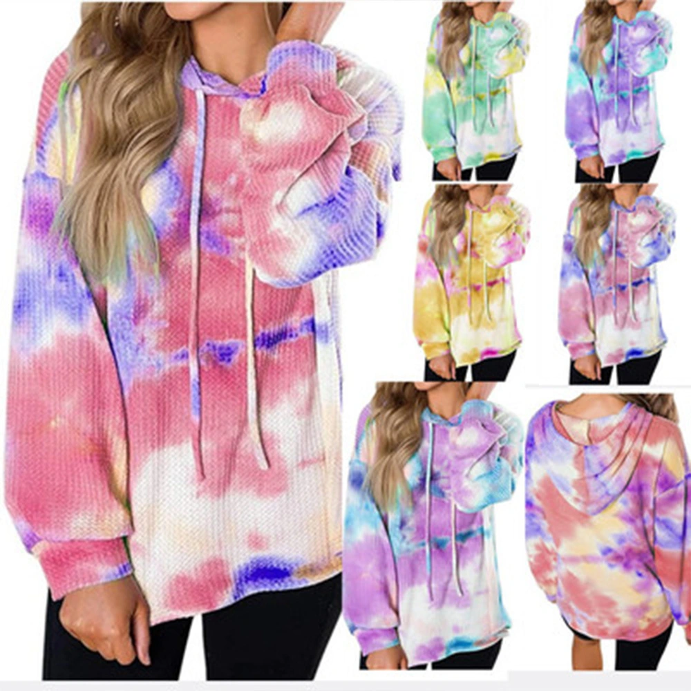 Hooded Pullover Long-Sleeved Tie-Dye Loose Sweatshirt