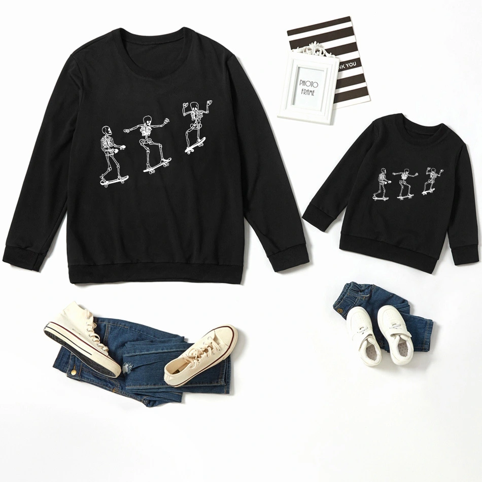 Creative Skull Cartoon Print Parent-Child Outfit
