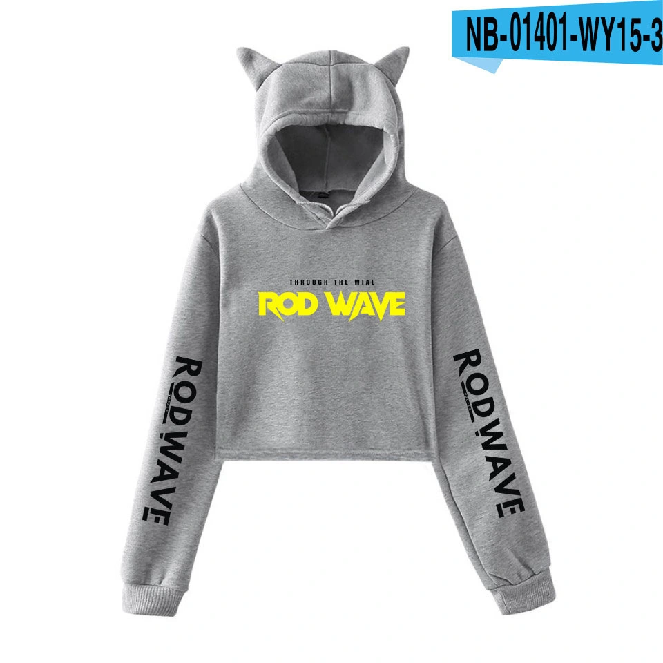 Printed Fresh And Sweet Cat Ear Sweater