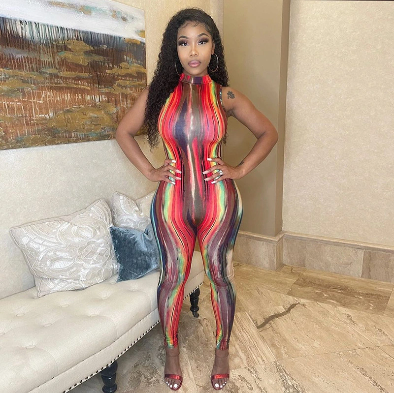 Sleeveless Waist Bag Hip Jumpsuit