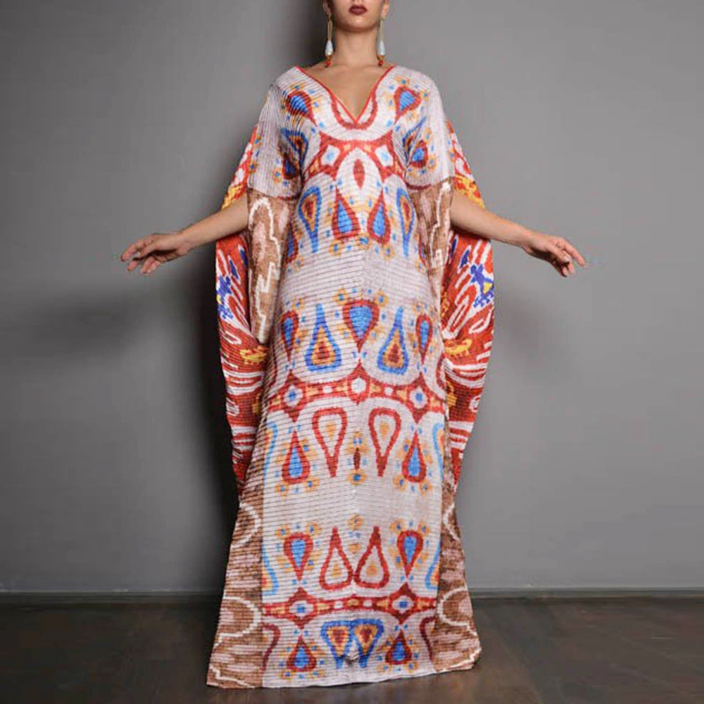 European And American Holiday Floral Print Dresses