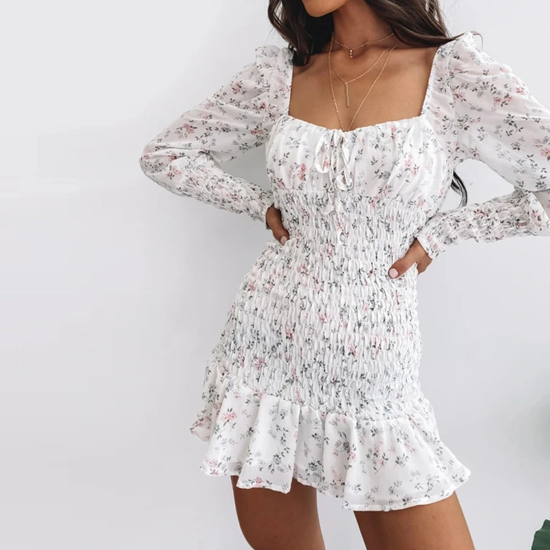 Folded Ruffle Skirt Name Heating Quality Floral Skirt