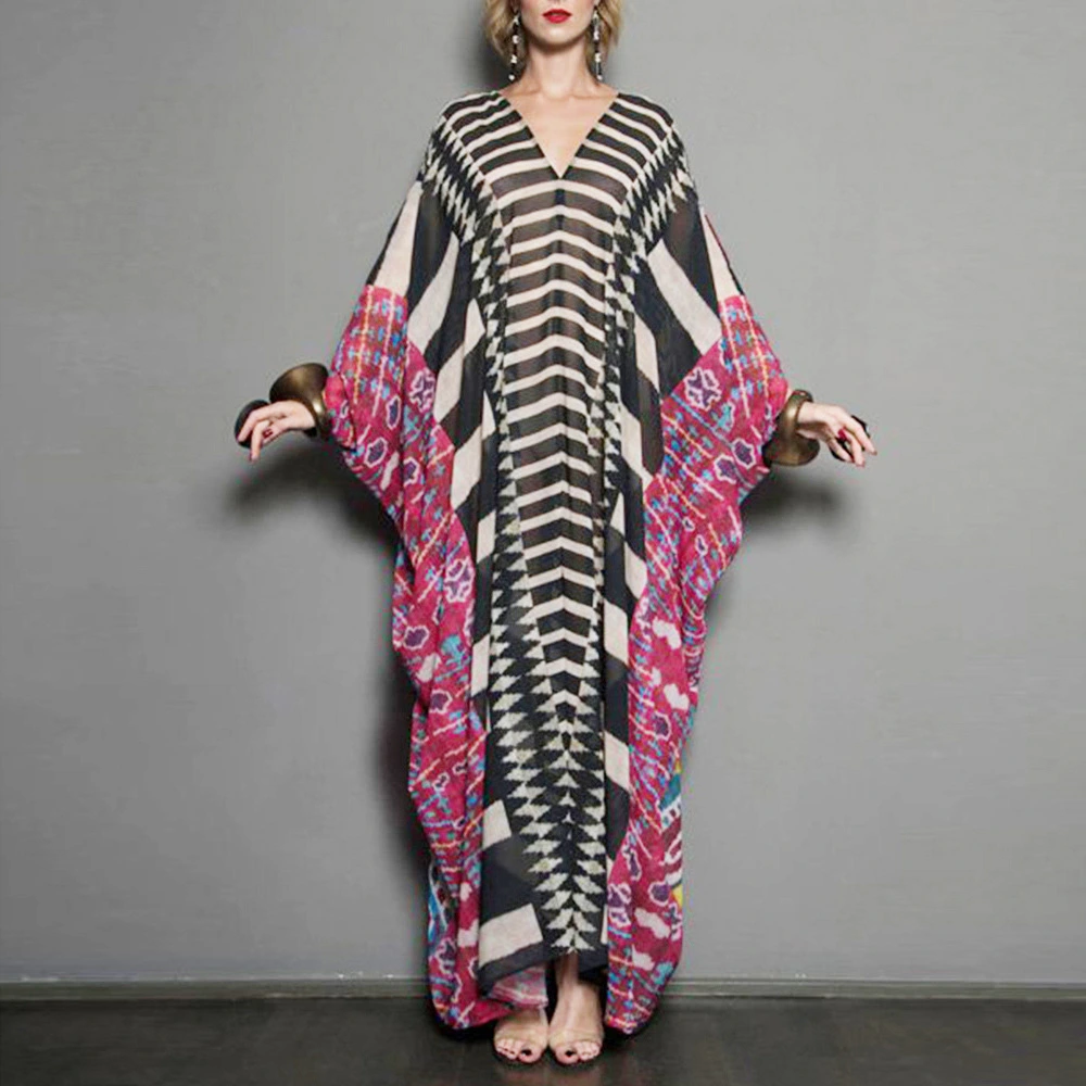 European And American Holiday Print Long Skirt