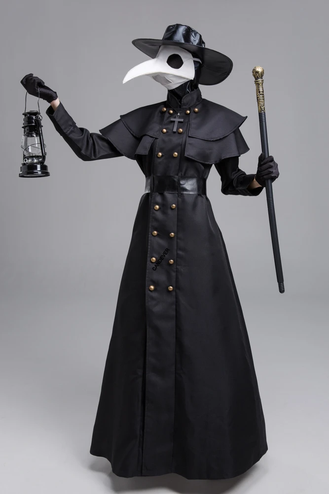 Halloween Cos Plague Doctor Crow Beak Mask Costume