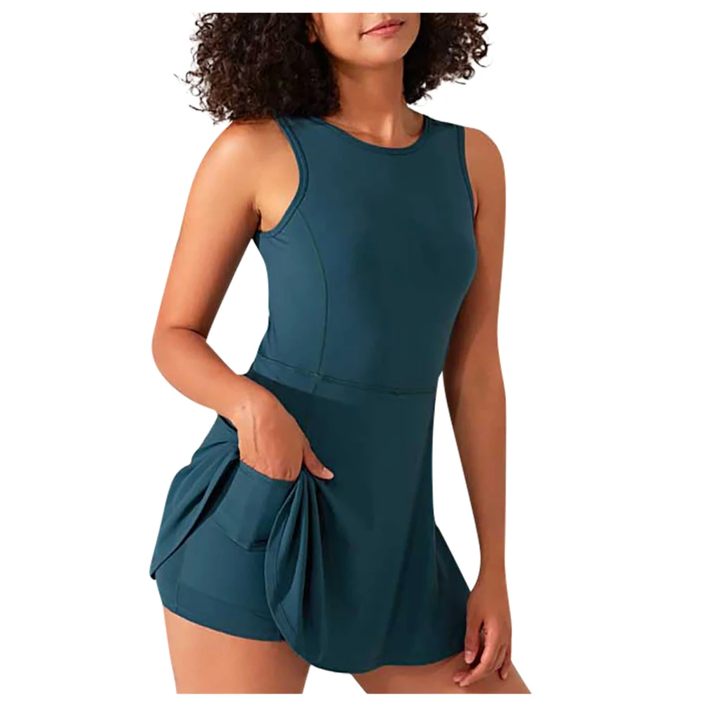 U-shaped Backless One-piece Yoga Wear Dress