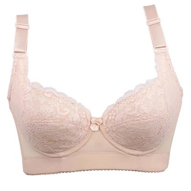 Silk Protein Lace Gather Adjustment Bra