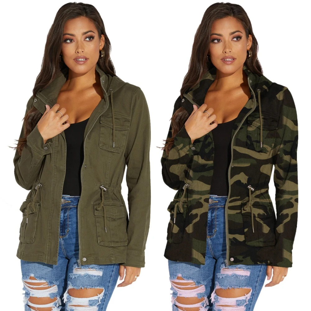 SMR With Sexy Winter Camouflage Long-sleeved Jacket