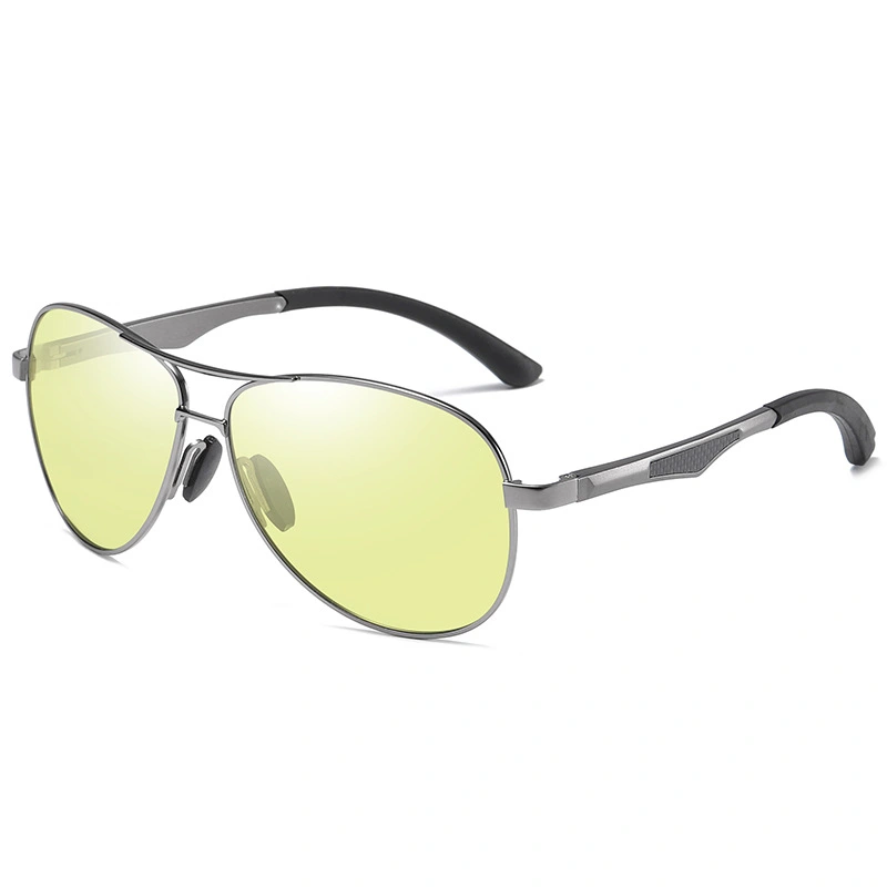 Polarized Night Vision Metal Sunglasses, Color Changing Toad Mirror