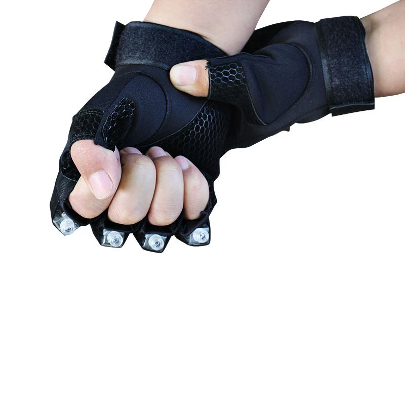 LED Gloves Fingerless Riding Breathable