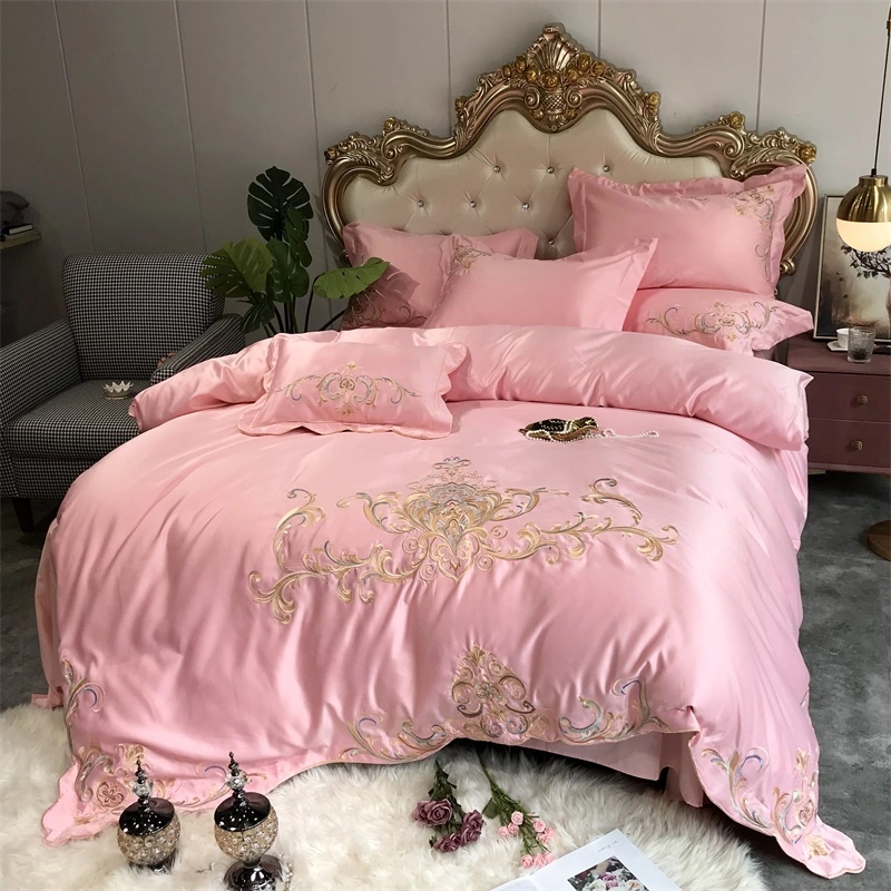 Four-piece Wedding Bedding Is Happy To Be Newly Married By Red Embroidery