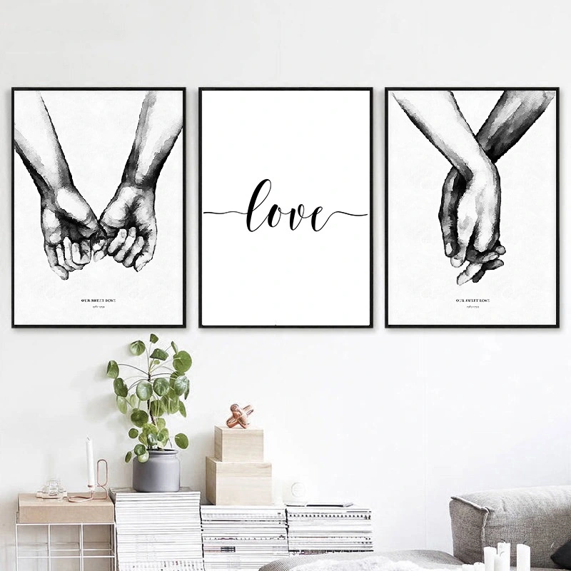 Black And White Sweet Love Canvas Painting Decorative Painting Core