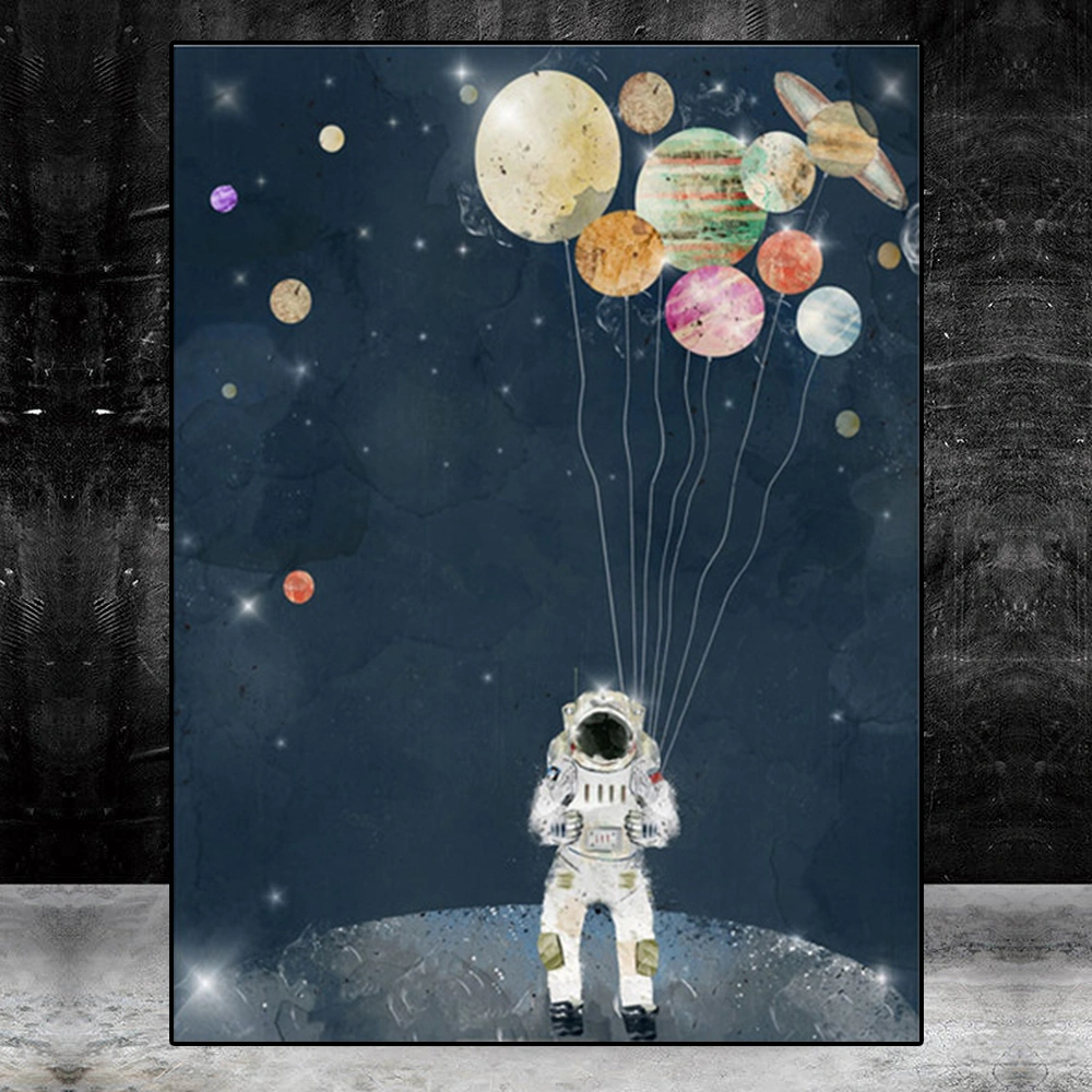 Astronaut Space Dream Stars Oil Painting Canvas Painting Poster