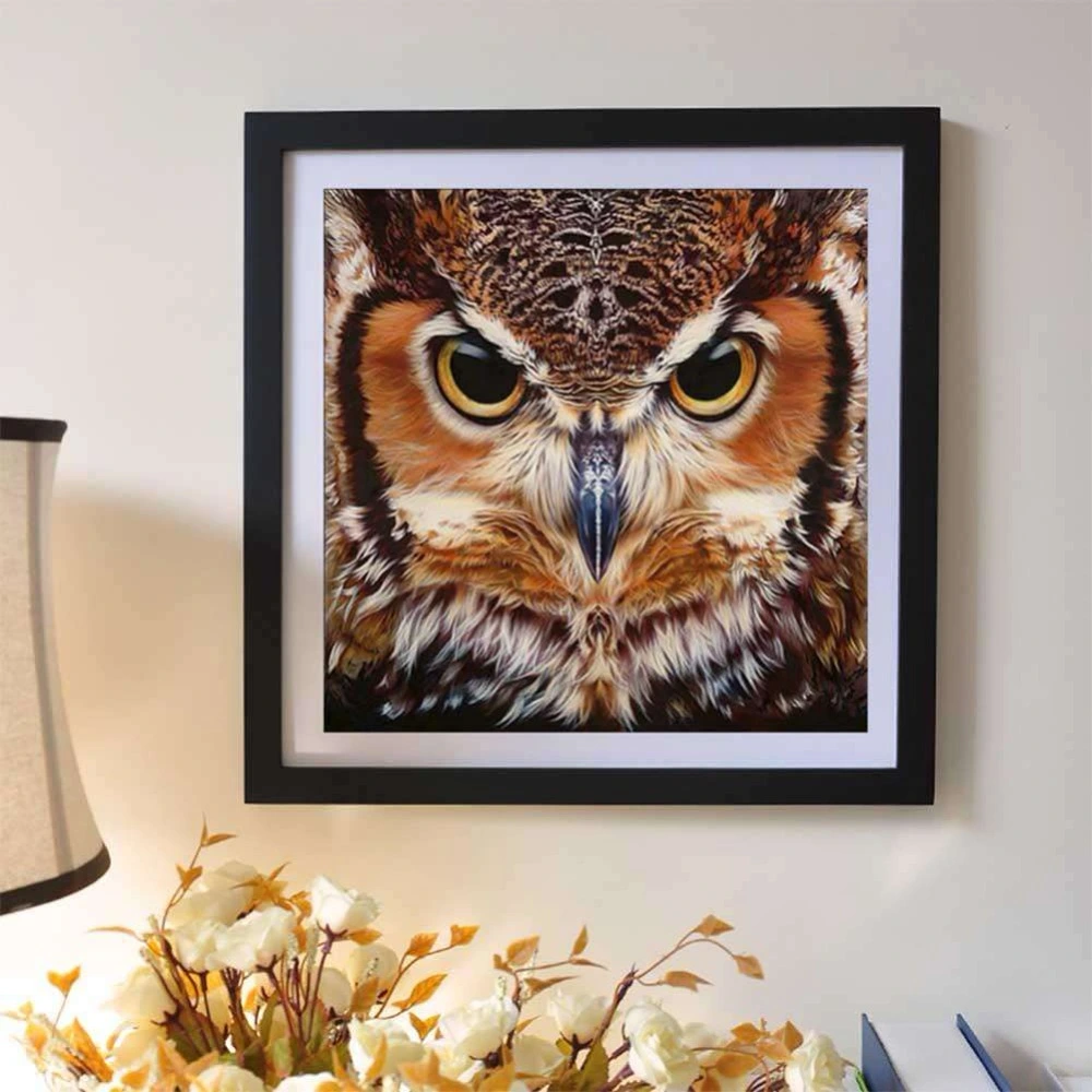 5D DIY Diamond Painting Owl Cross Head Diamond Mosaic Embroidery Wall Stickers Home Decor Vase