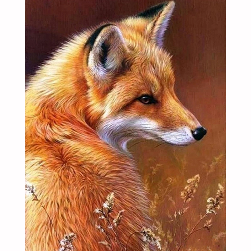 Fox Round Rhinestone Picture DIY 5D Diamond Painting