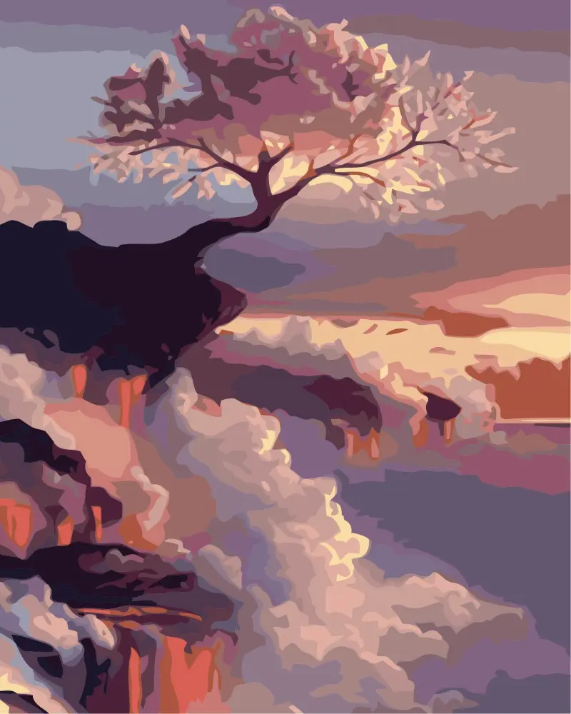 Digital Oil Painting Landscape Hand-painted