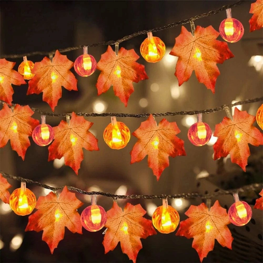 Maple Pumpkin Light String Garden Party Room Decoration Light