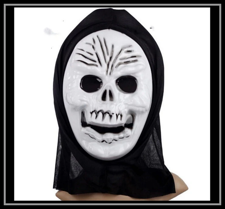 Compatible with Apple, Horror Whole Person Grimace Scared Screaming Hooded Skull Ghost Mask