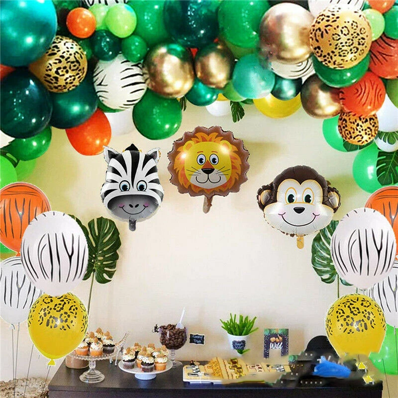 Party Decoration Dark Green Tiger Balloon Set