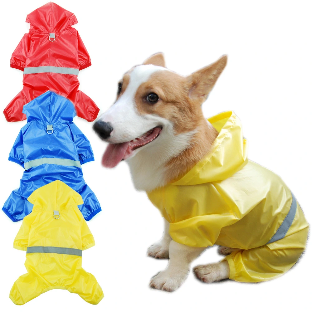 Pet Waterproof Raincoat Reflective Double Breathable Boxer Jumpsuit