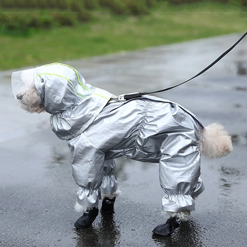 Dog Raincoat Teddy Four-legged Waterproof All-inclusive