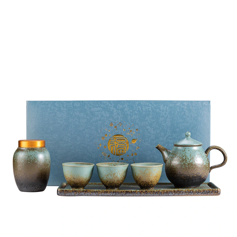 Handmade Silver Spot Kung Fu Tea Set