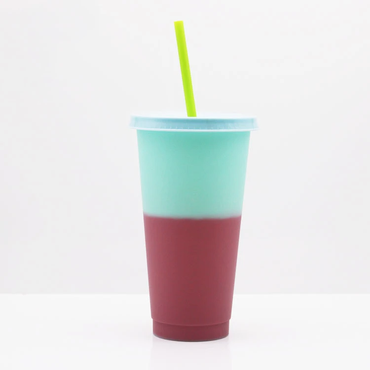 Creative Straw Cup PP Temperature Sensitive Plastic