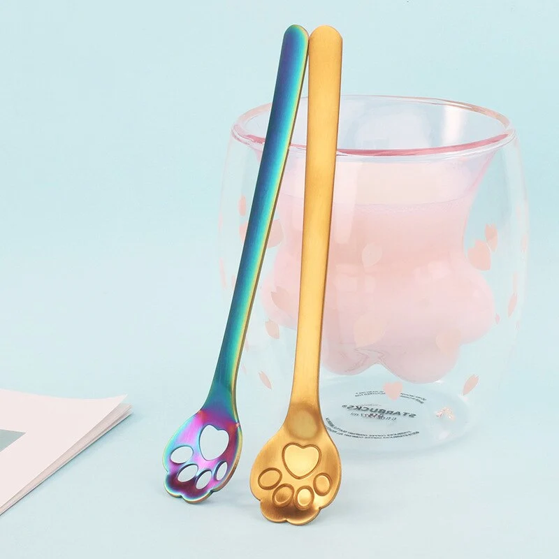 Creative Cartoon Dog Paw Hollow Mixing Spoon