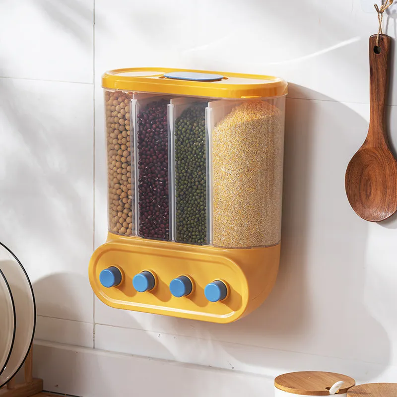 Whole Grains Wall-mounted Diced Rice Bucket Storage Box Storage Airtight Tank