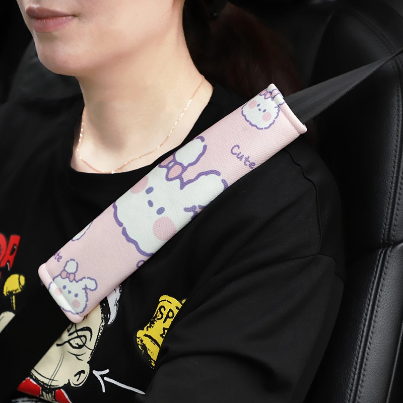 Cute Bunny Ice Silk Car Shoulder Protector