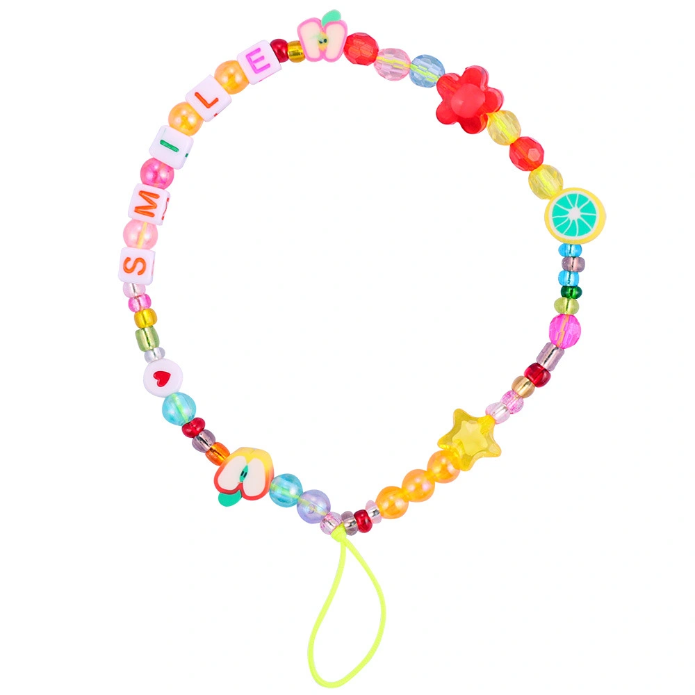 Fruit Soft Ceramic Beaded Anti-lost Mobile Phone Chain