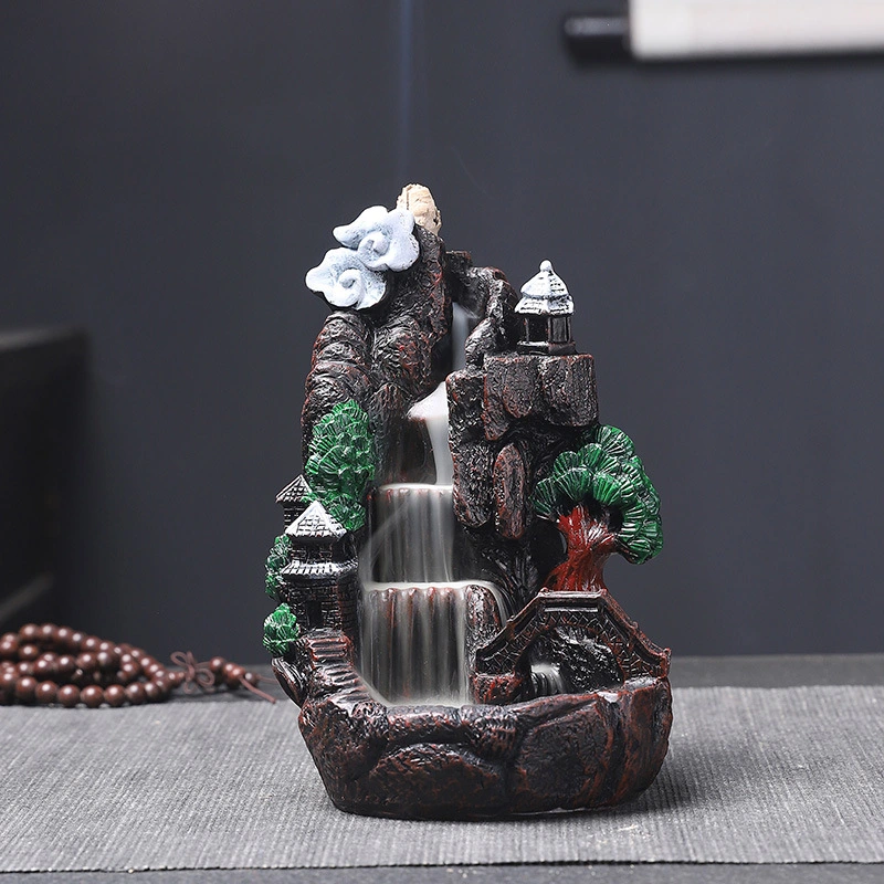 Backflow Incense Burner Decoration Resin Aroma Burner Sandalwood Rockery