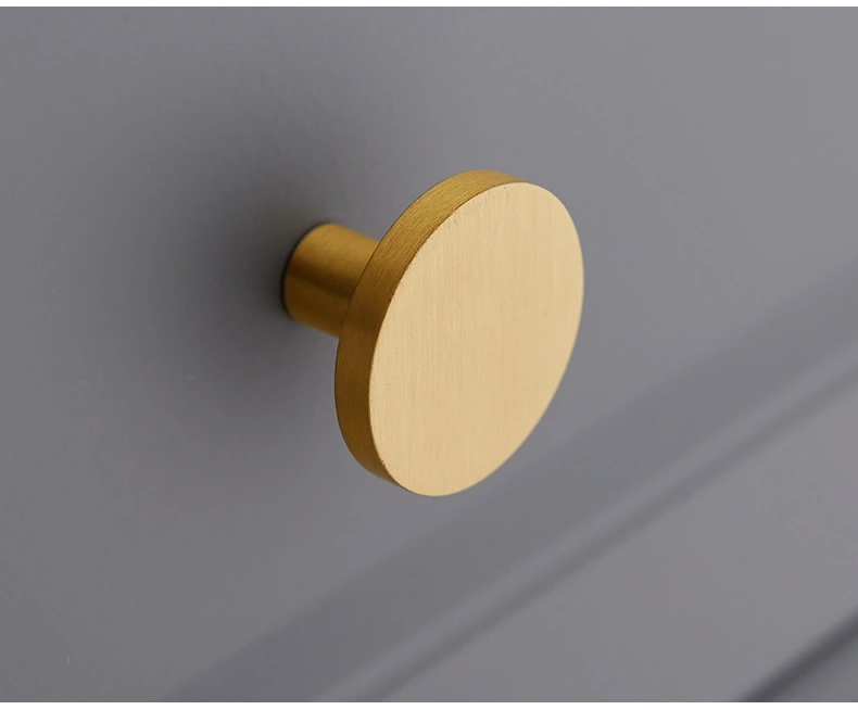 Pure Copper Cabinet Door Handle Golden Light Luxury Brass Handle