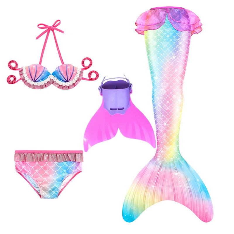 Bikini Swimming Costume Mermaid Tail Costume Children's Hot Spring Set