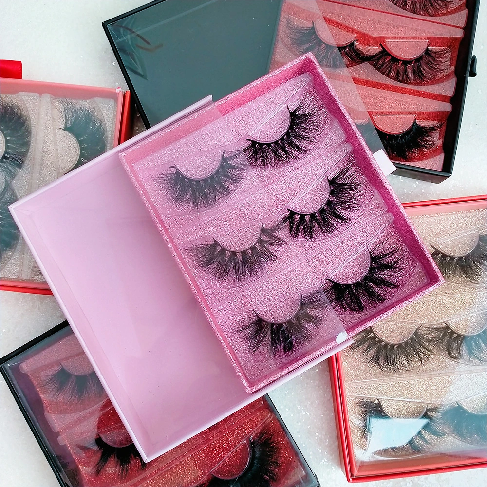 Three Pairs Of Eyelash Boxes, Pull-out Eyelash Boxes