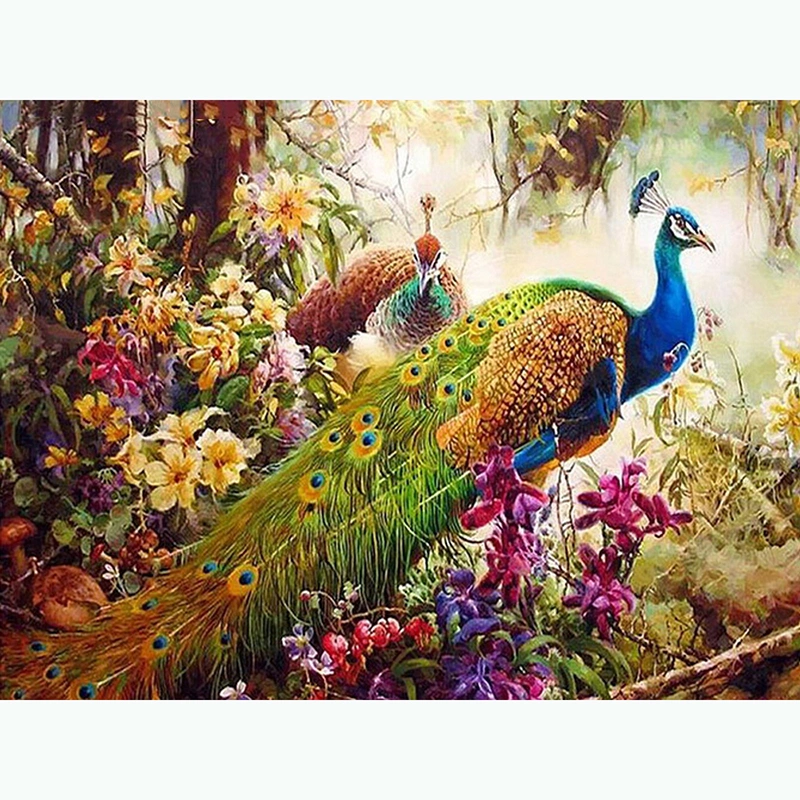 Diamond Painting Peacock Cross Stitch Crafts