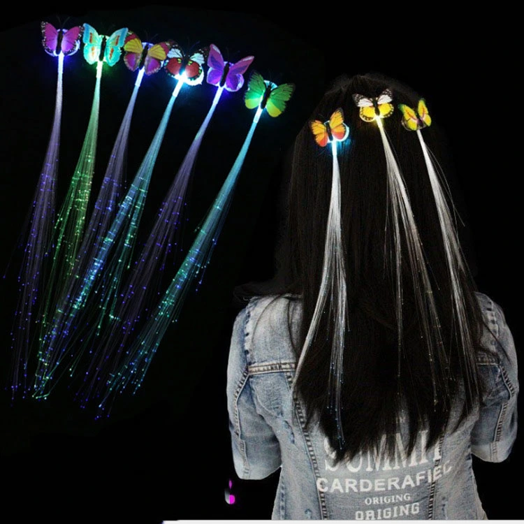 Creative Fashion Colorful Butterfly Glowing Braids