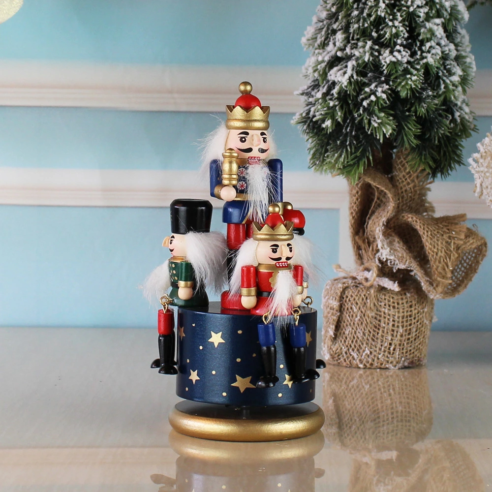 Nutcracker Rotating Music Box Handicraft Decoration