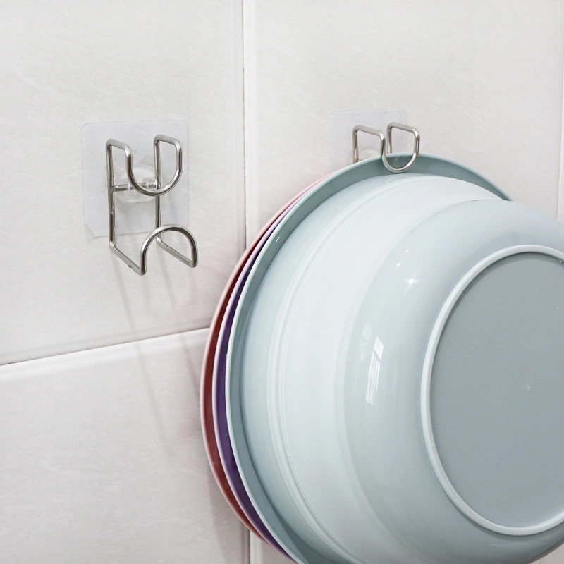 Kitchen Wall Hanging Washbasin Hook Toilet Punch-free Storage Rack